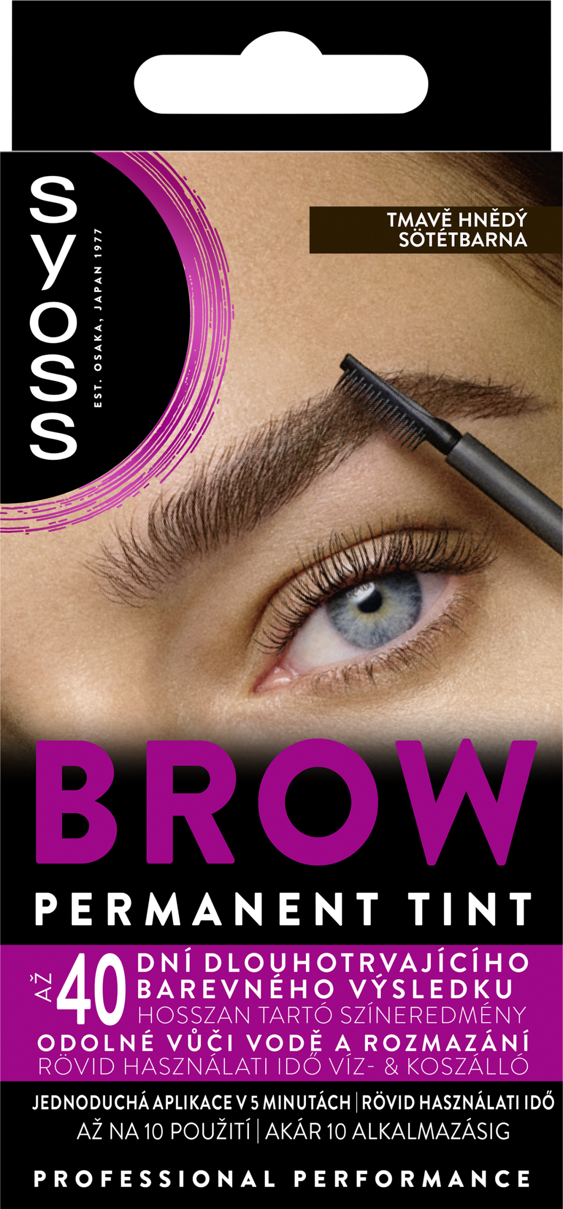 Syoss Brow Tint szemöldökfesték Sötétbarna 10 ml