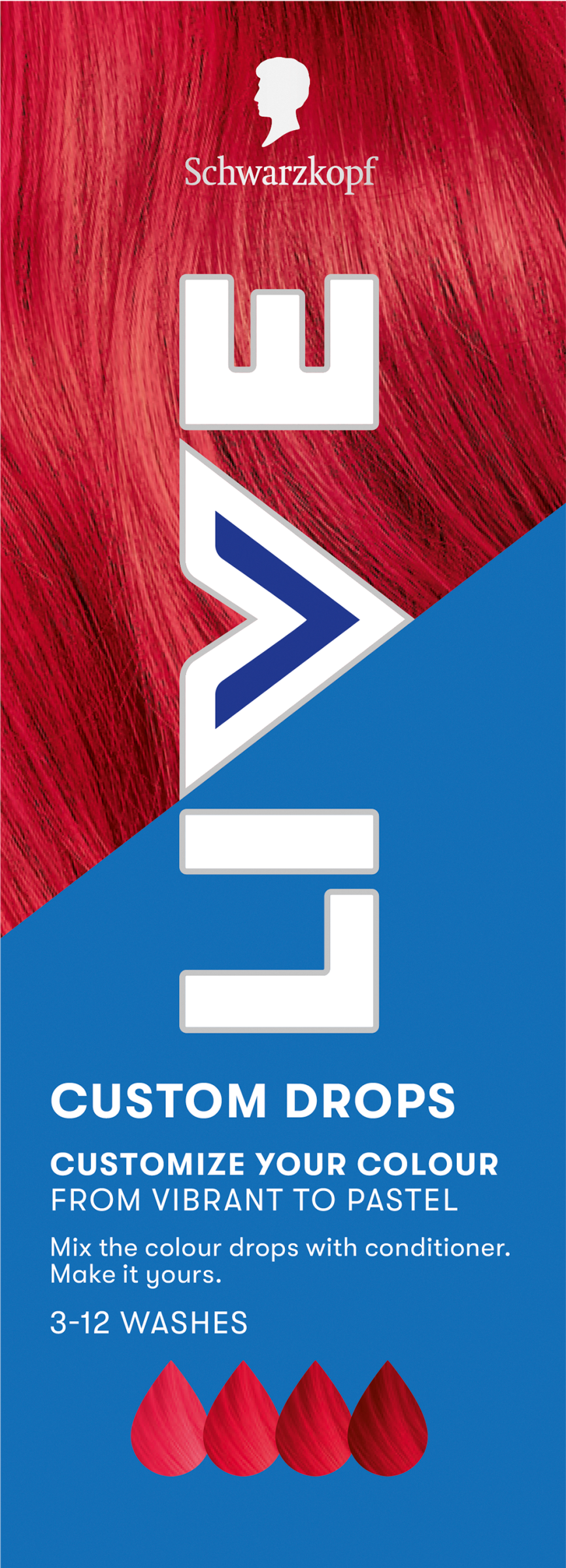 Schwarzkopf Live Drops hajszínező Tüzes vörös 30 ml