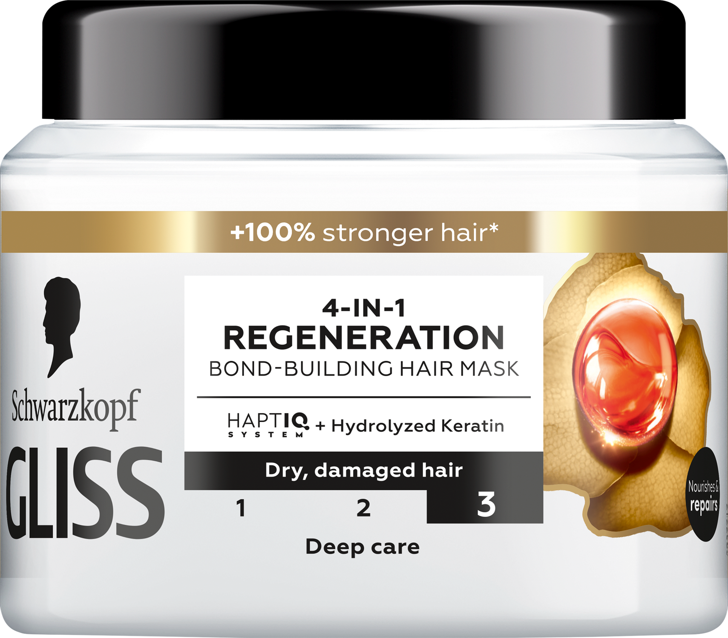 Gliss 4 az 1-ben hajmaszk Regeneráló (TotalR)  400ml