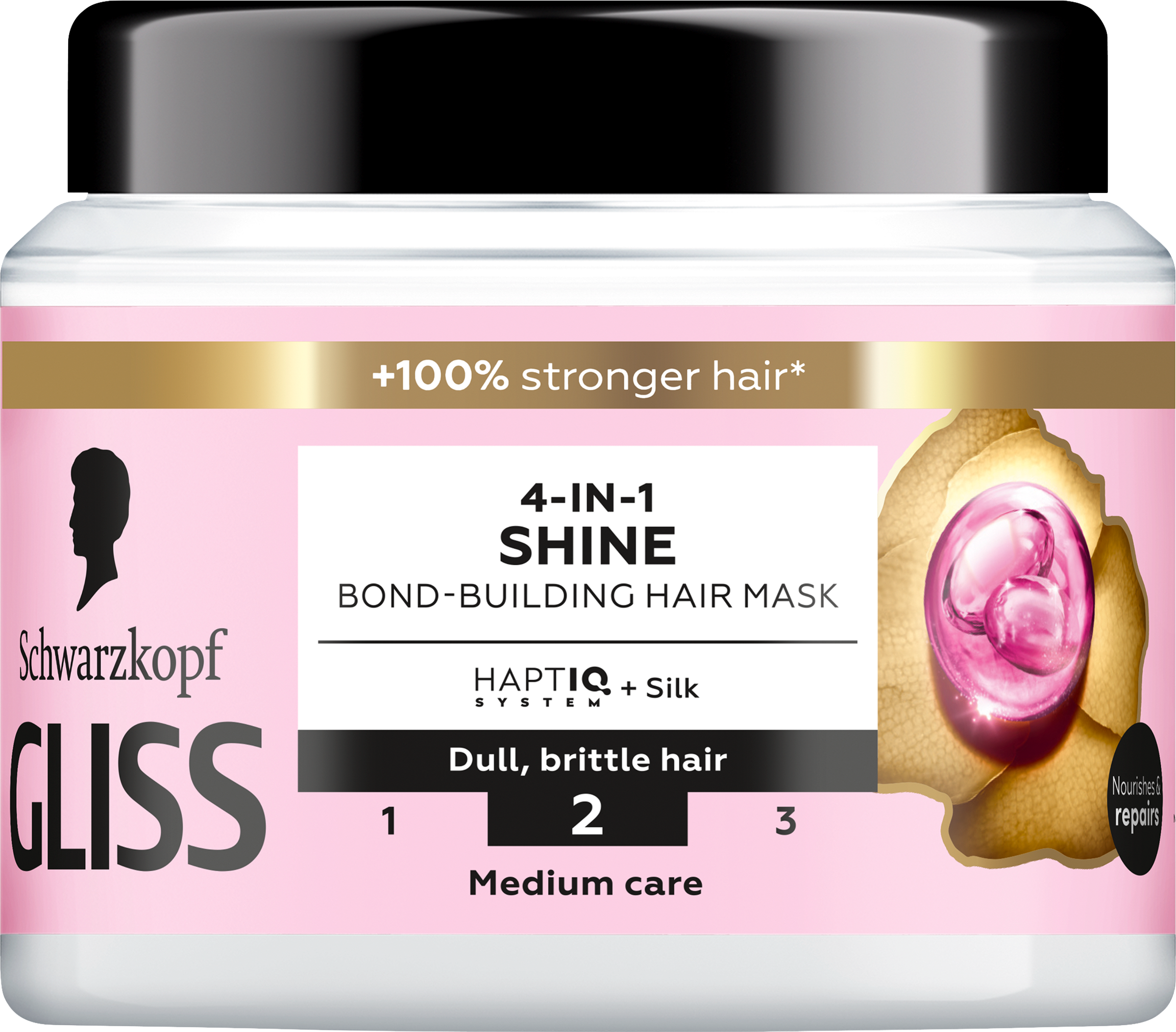 Gliss 4 az 1-ben hajmaszk Ragyogás (Liquid) 400ml