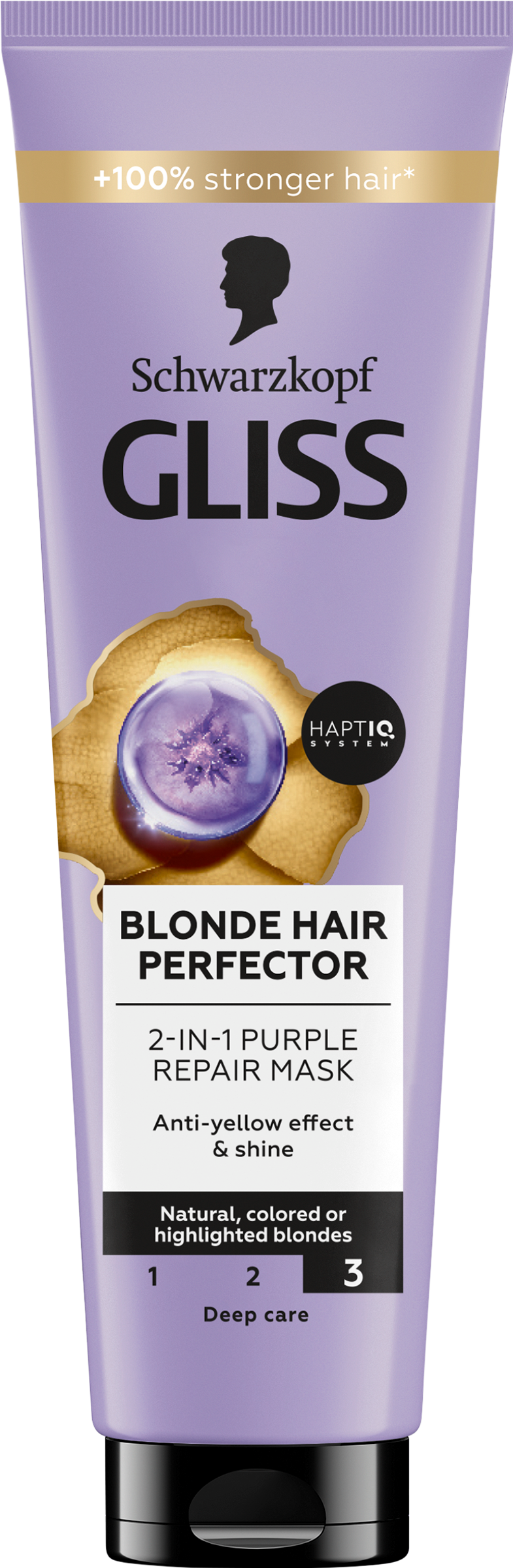 Gliss hamvasító 2 az 1-ben hajpakolás Blonde Perfector 150 ml