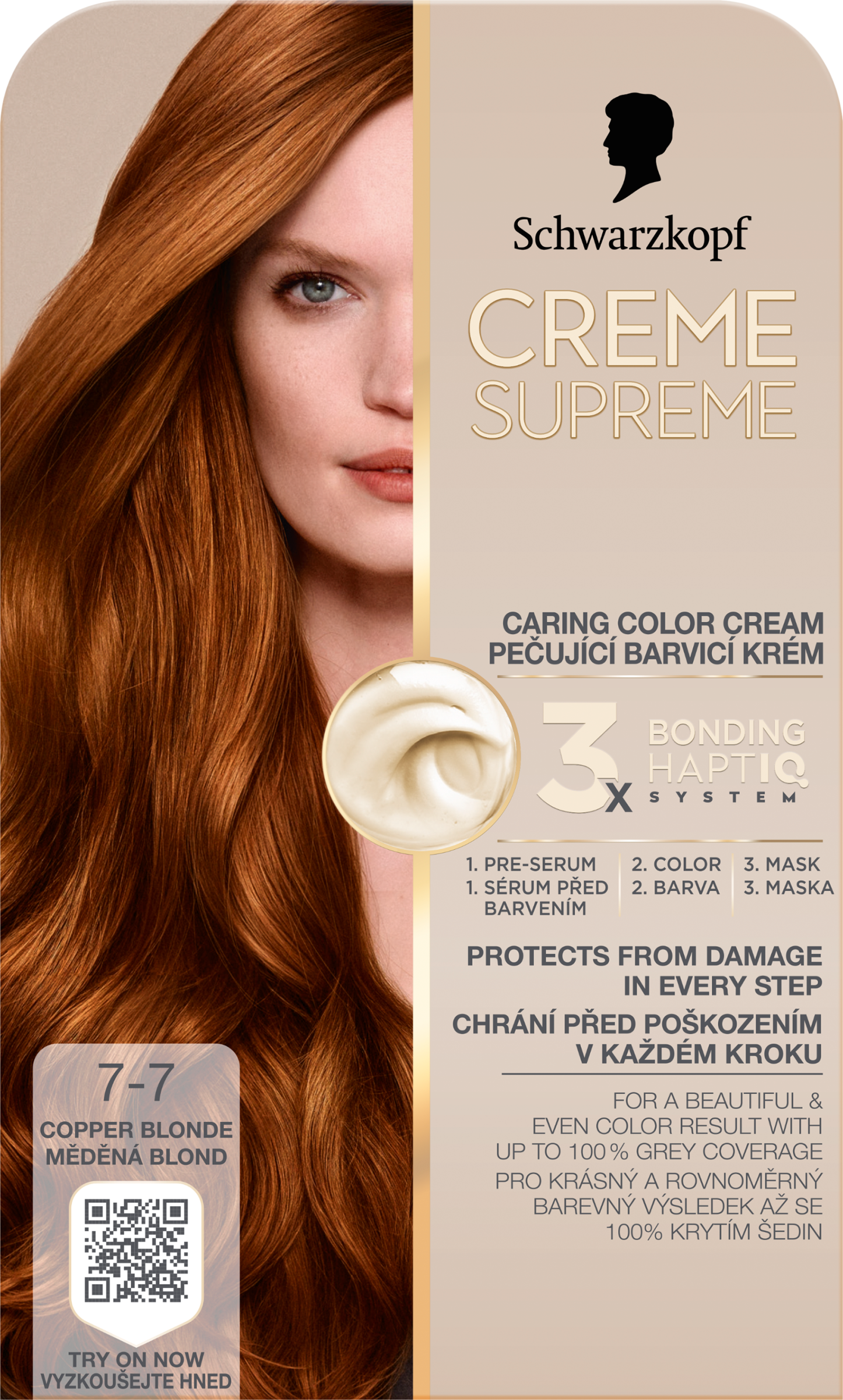 SK Creme Supreme tartós hajfesték 7-7 Rezes szőke