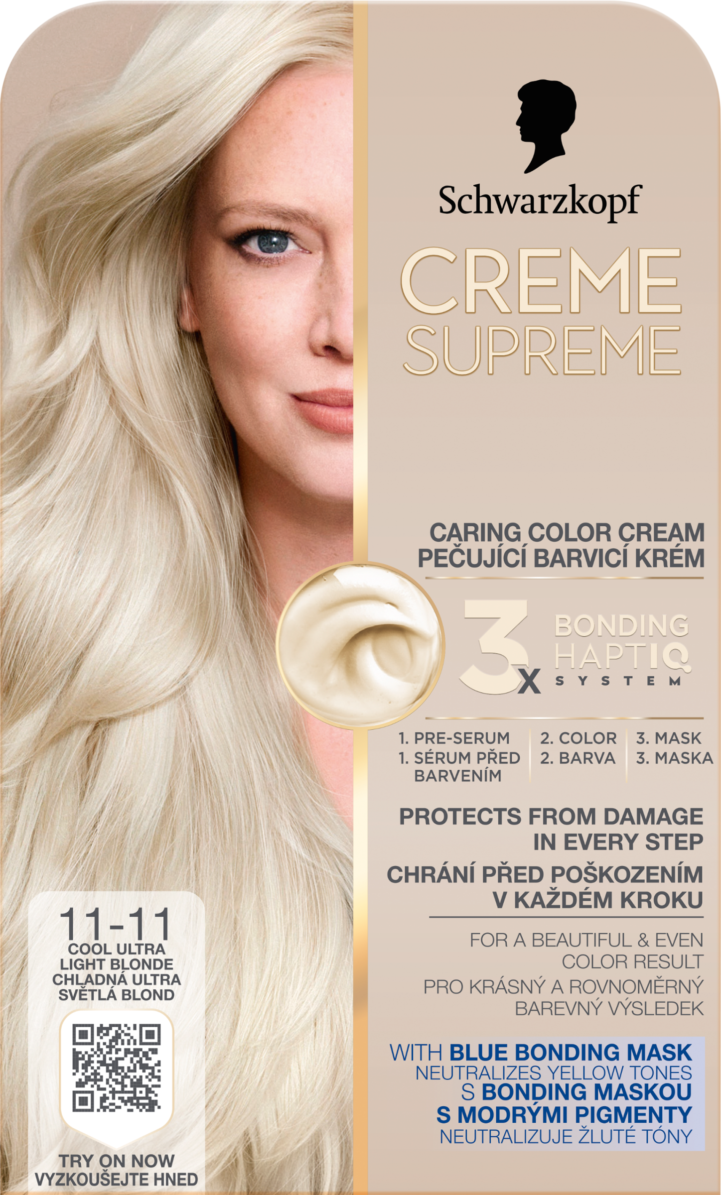 SK Creme Supreme tartós hajfesték 11-11 Hűvös ultra világosszőke