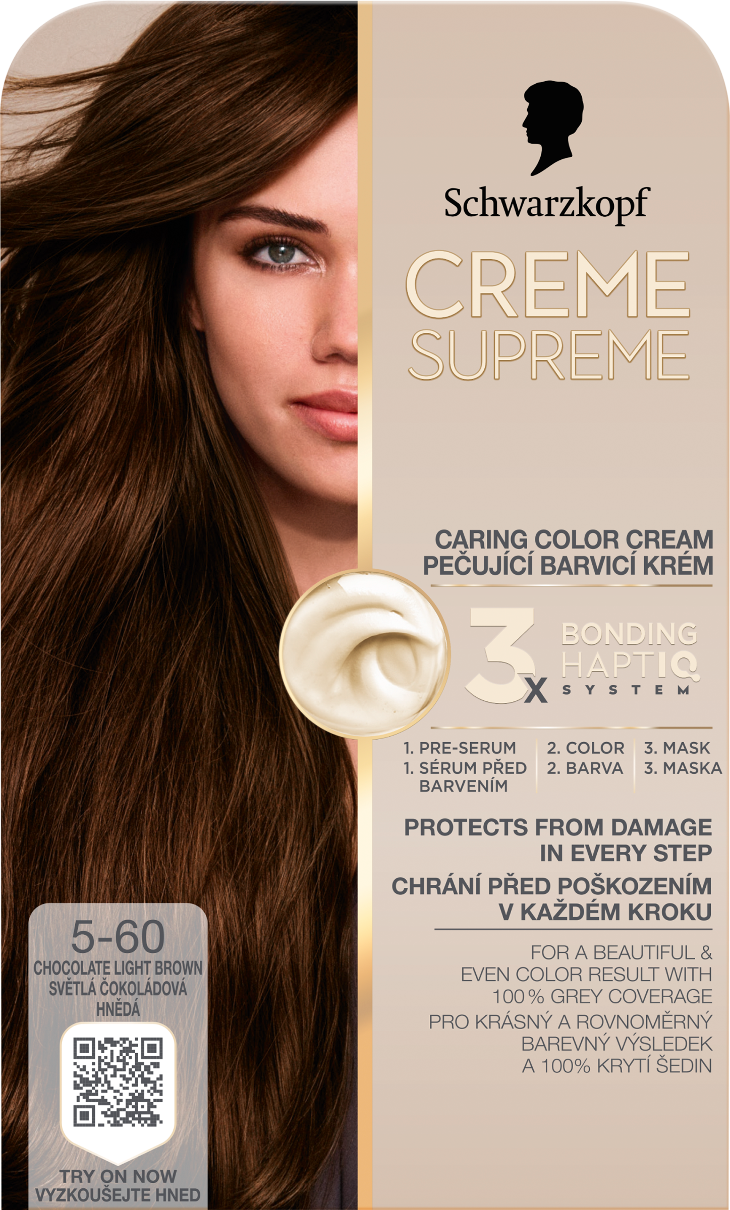 SK Creme Supreme tartós hajfesték 5-60 Világos csokoládébarna
