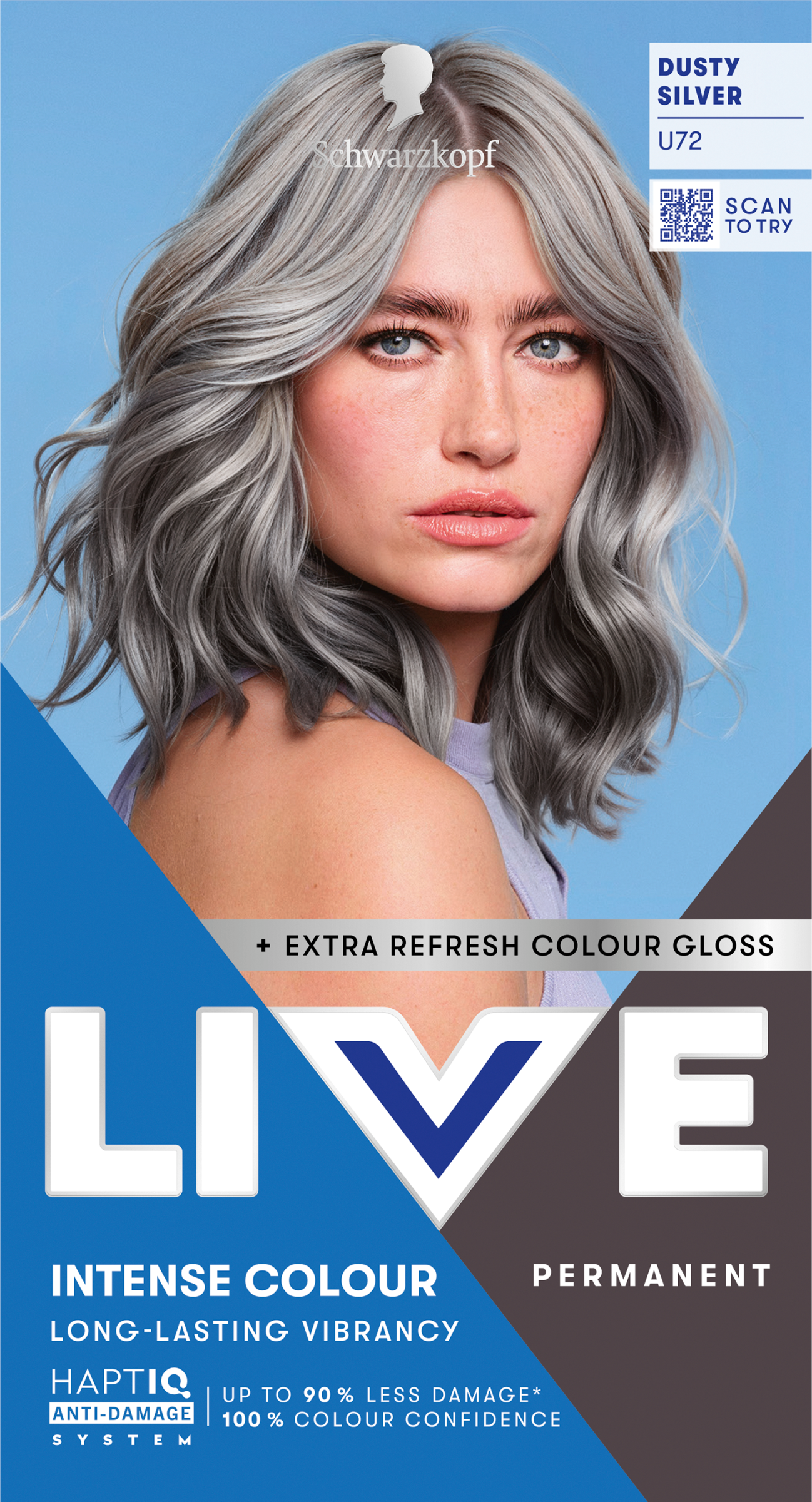 Schwarzkopf Live U72 Urban Metallics Füstös ezüst - tartós hajfesték