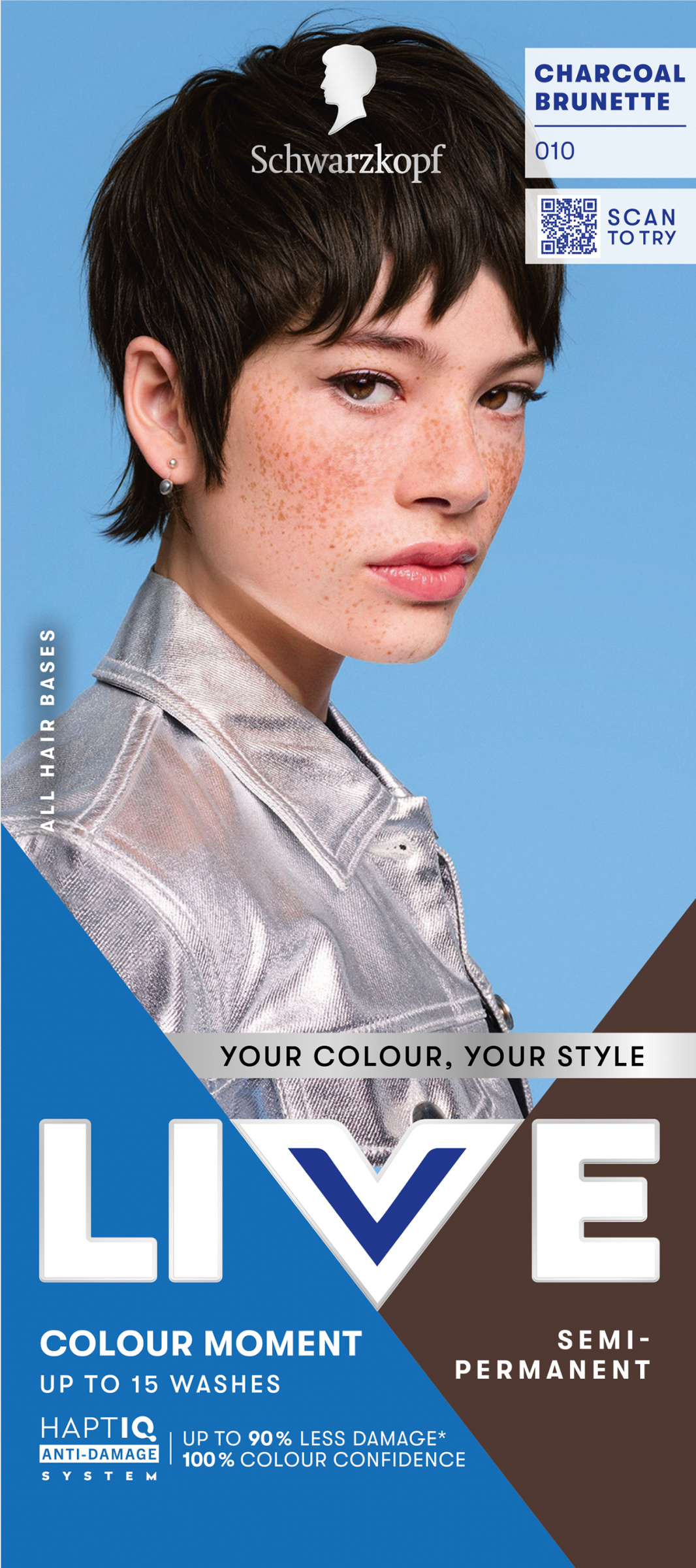 Schwarzkopf Live Color hajszínező 010 Szenes barna
