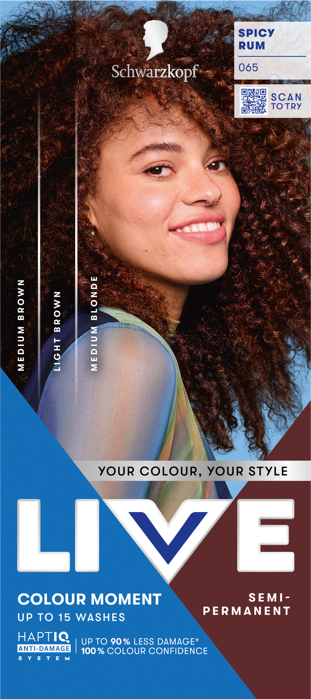 Schwarzkopf Live Color hajszínező 065 Fűszeres rum