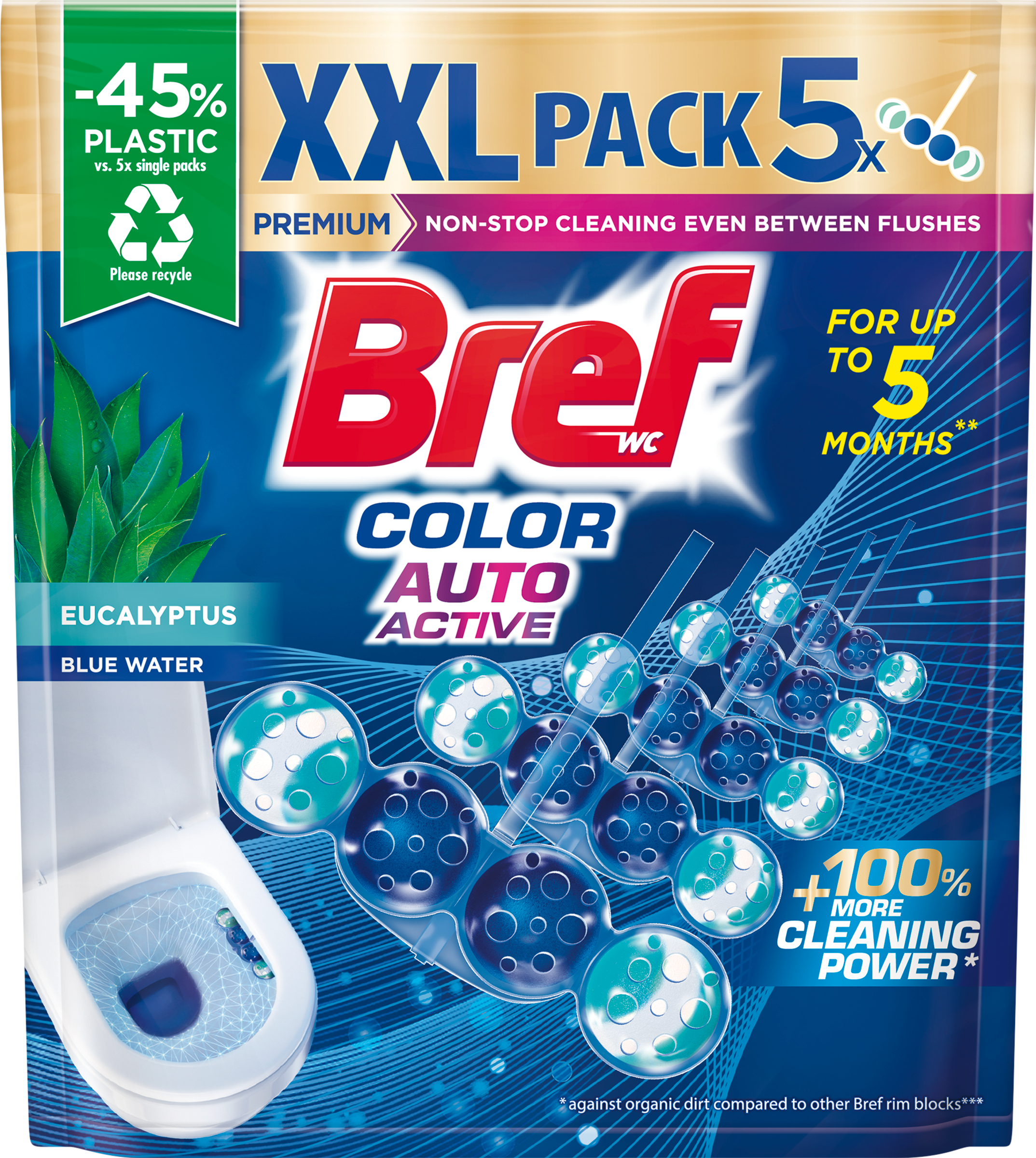 Bref Color Auto Active Eucalyptus 5x50g