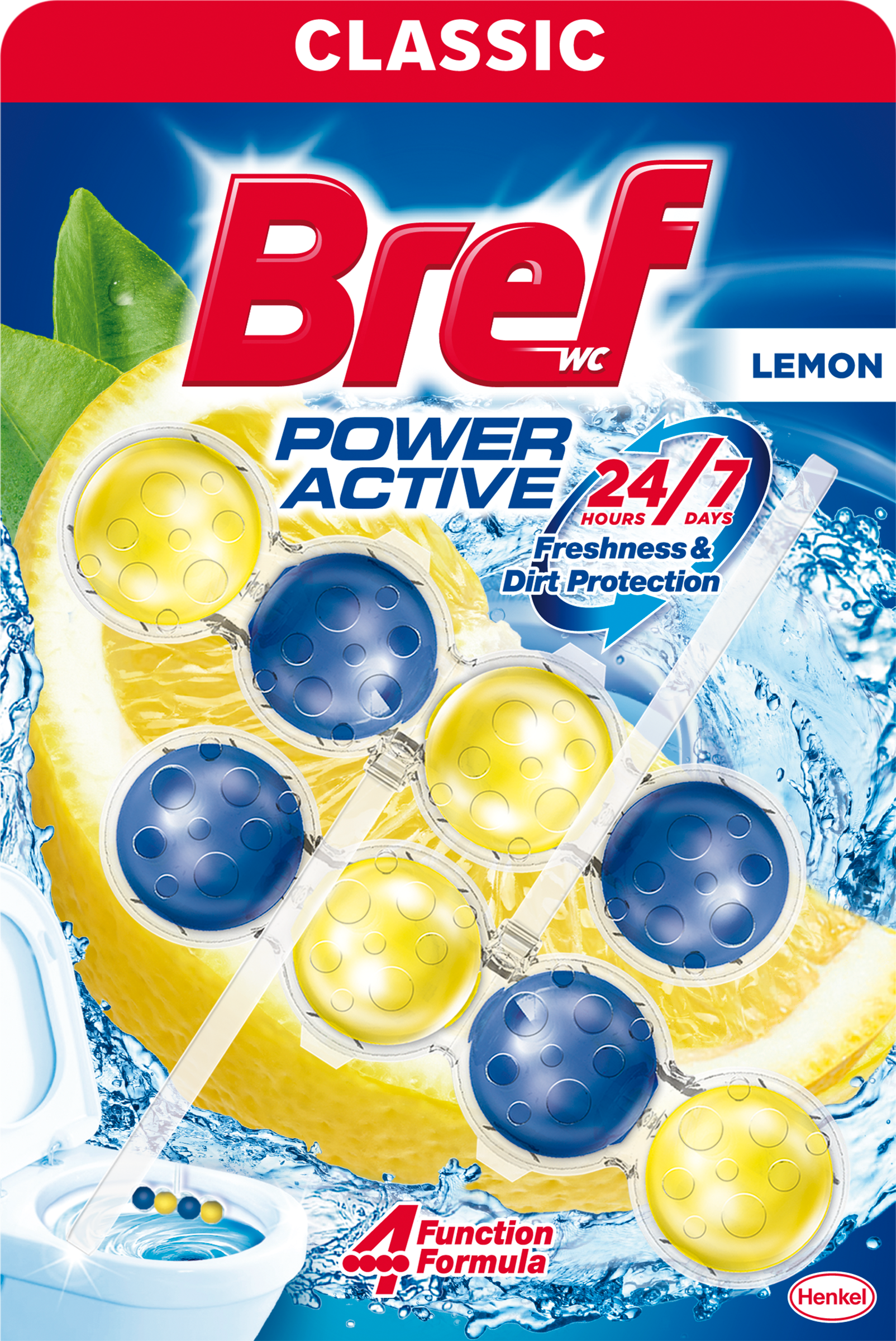 Bref Power Active Lemon toalett frissítő 2x50g