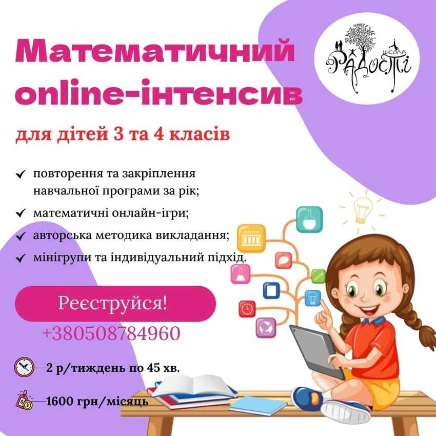 Попередній перегляд заходу Математичний онлайн-інтенсив