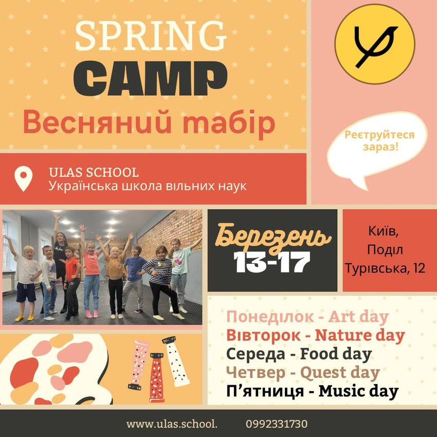 Попередній перегляд заходу Spring Camp ULAS school