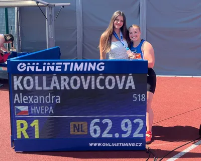 Adela Fejfarova Alexandra Kollarovicova atletika 