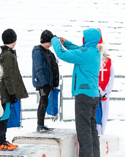 Mikulášský běh na atletickém stadionu Hvězda Pardubice 158
