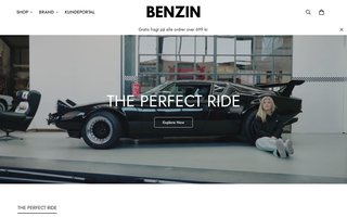Screenshot af benzinclothing.com