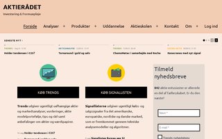 Screenshot af aktieraadet.dk