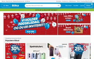 Screenshot af bilka.dk