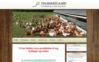 Screenshot af dalbakkegaard.dk