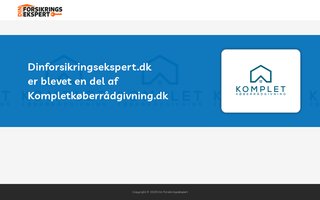 Screenshot af dinforsikringsekspert.dk