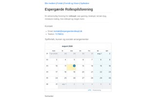 Screenshot af espergaerderollespil.dk