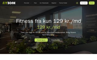 Screenshot af fit-zone.dk