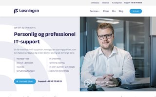 Screenshot af itloesningen.dk