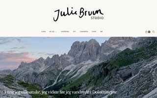 Screenshot af juliebruunstudio.dk