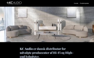 Screenshot af kcaudio.dk