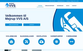 Screenshot af mejrupvvs.dk