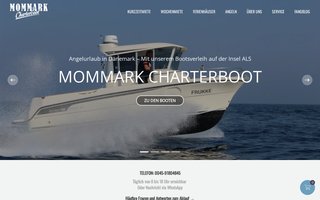 Screenshot af mommark-charterboot.dk