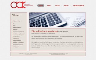 Screenshot af onlinekontorassistent.dk