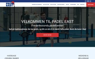 Screenshot af padeleast.dk