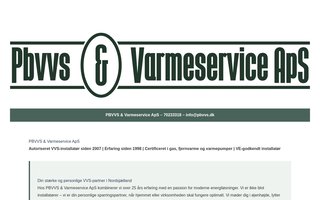 Screenshot af pbvvs.dk