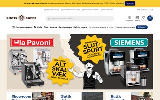 Screenshot af rigtigkaffe.dk