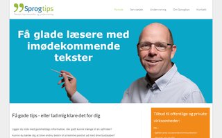 Screenshot af sprogtips.dk