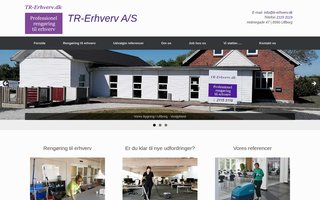 Screenshot af tr-erhverv.dk