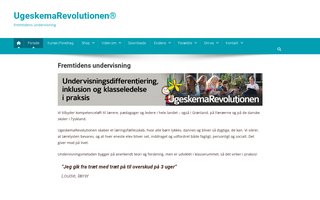 Screenshot af ugeskemarevolutionen.dk