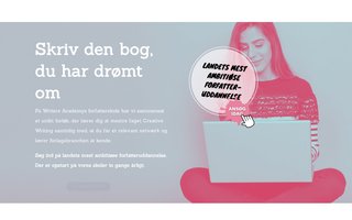 Screenshot af writersacademy.dk