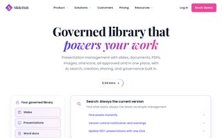 Screenshot af slidehub.io