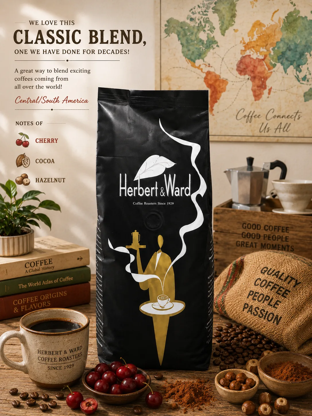 H&W Classic roasted coffee blend