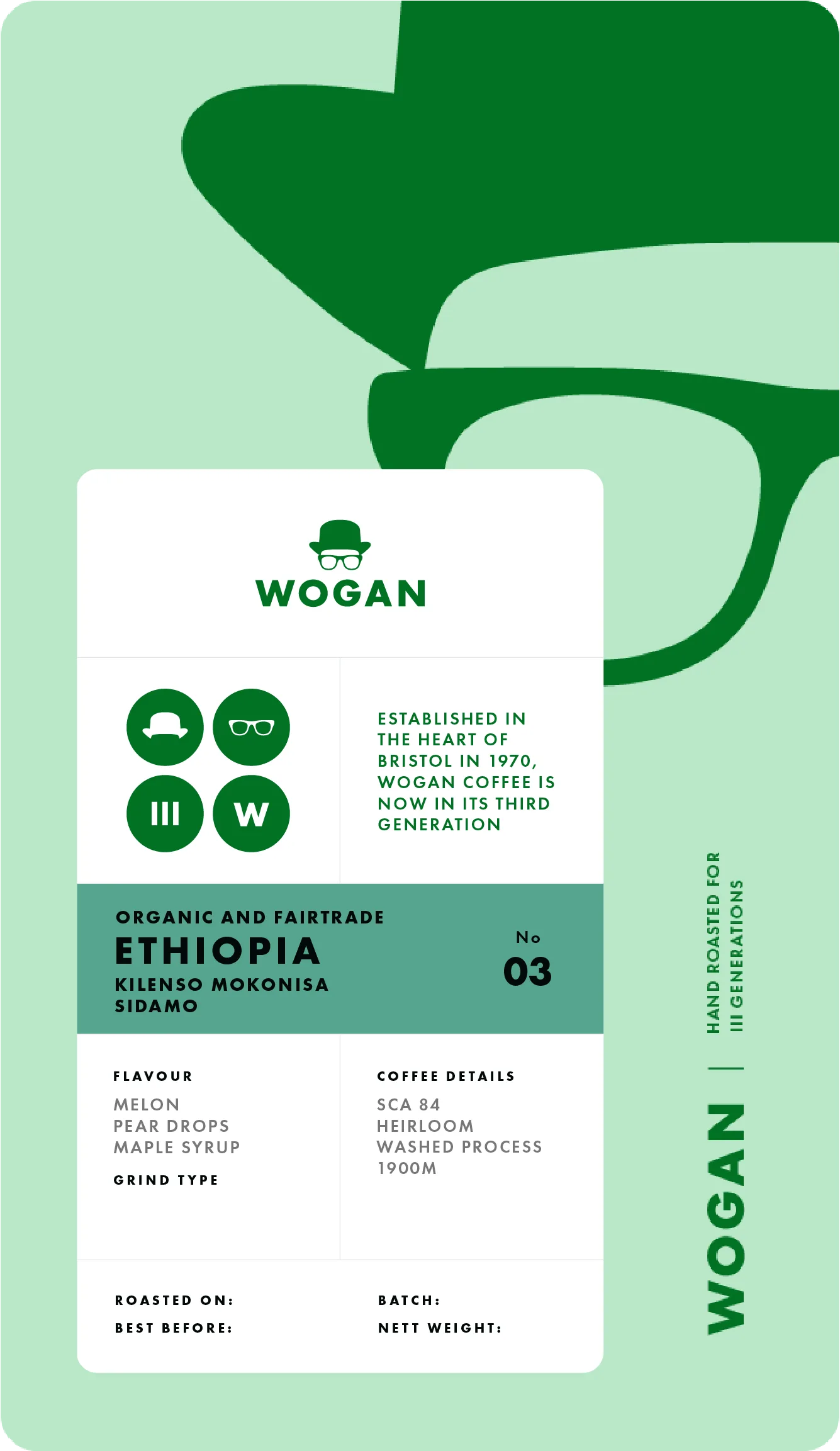 Organic Fairtrade Ethiopia, Kilenso Mokonsia, Sidamo