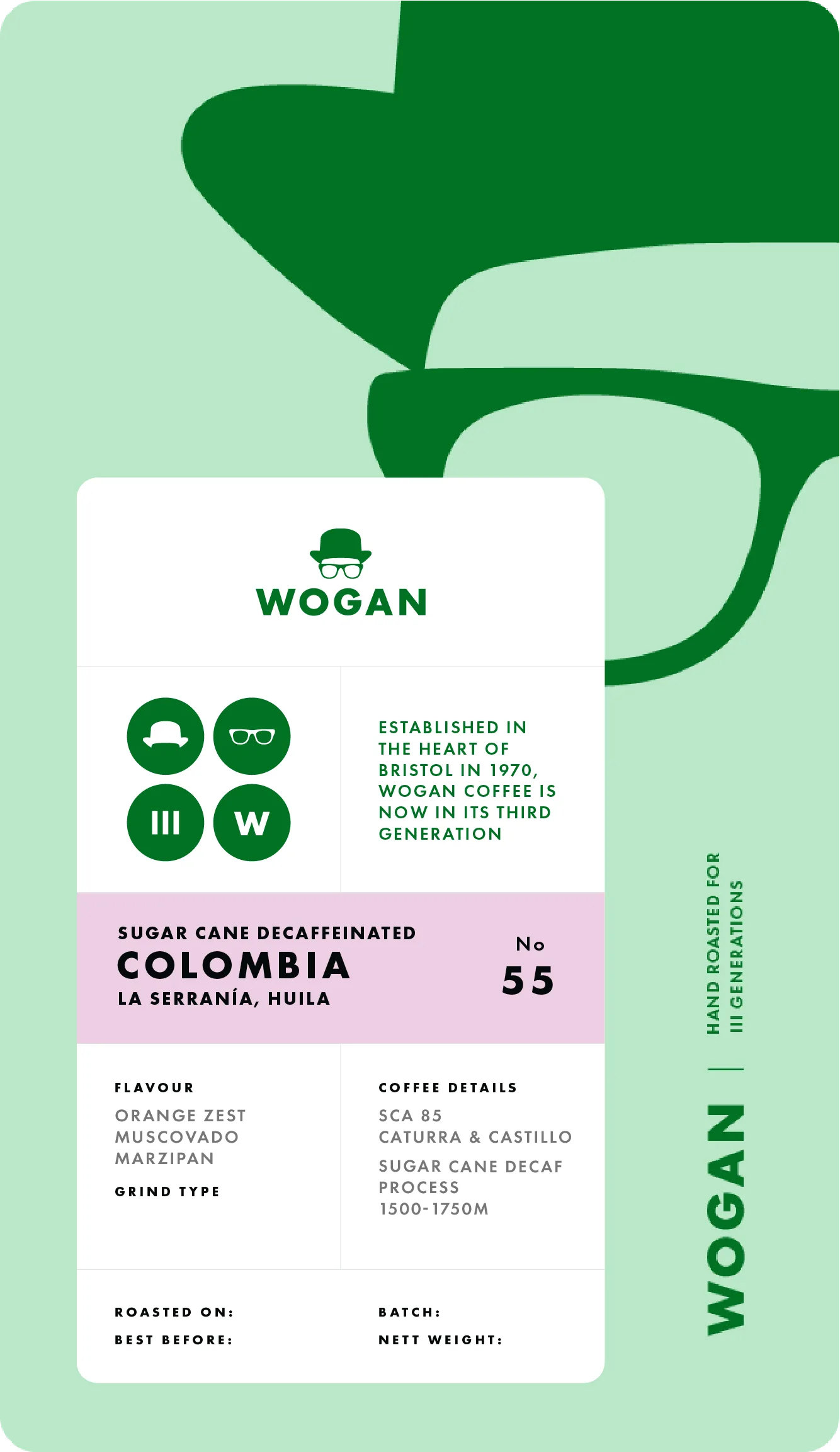 Sugar Cane Decaf, Colombia, La Serranía