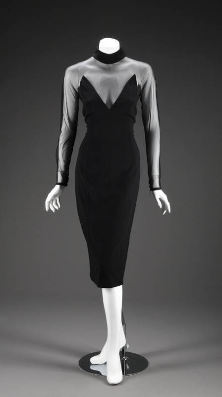 anna nicole smith black dress VERSACE FABRIC:Knit Original Optical Illusion Blue 사이즈:S(S)