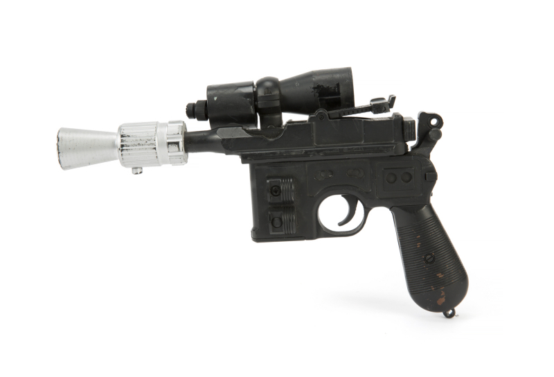 RETURN OF THE JEDI HAN SOLO MOVIE PROP DL-44 BLASTER AND DVD