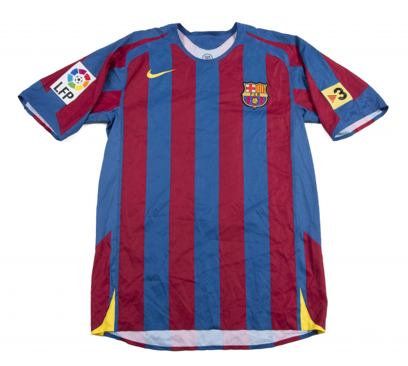 VAN BOMMEL 2005 FC BARCELONA MATCH WORN JERSEY