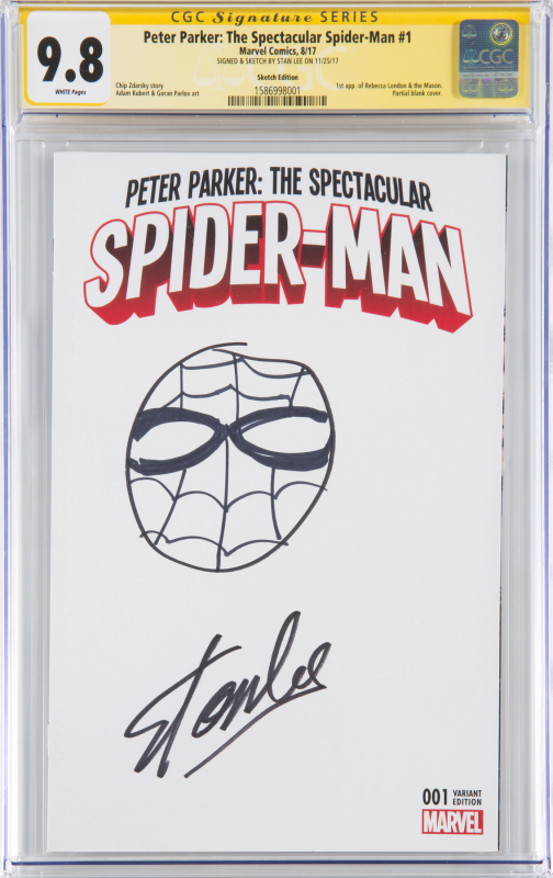 STAN LEE SIGNED PETER PARKER: THE SPECTACULAR SPIDER-MAN #1 SKETCH