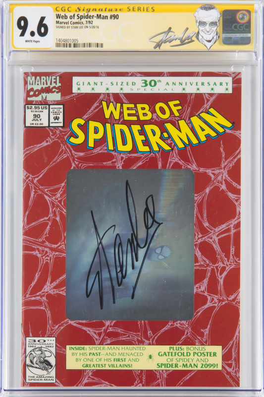 Stan Lee直筆サイン スパイダーマン#16 Spiderman STAN LEE SIGNED WEB OF SPIDER-MAN #90