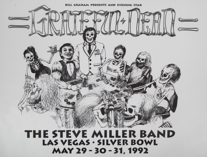 GRATEFUL DEAD / THE STEVE MILLER BAND MINI CONCERT POSTER (BILL