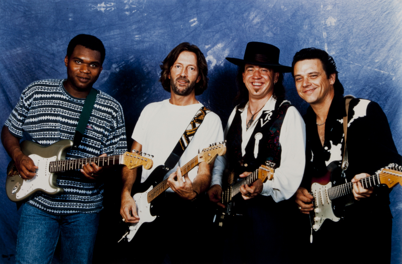 STEVIE RAY VAUGHAN ERIC CLAPTON PROMOTIONAL PHOTOGRAPH