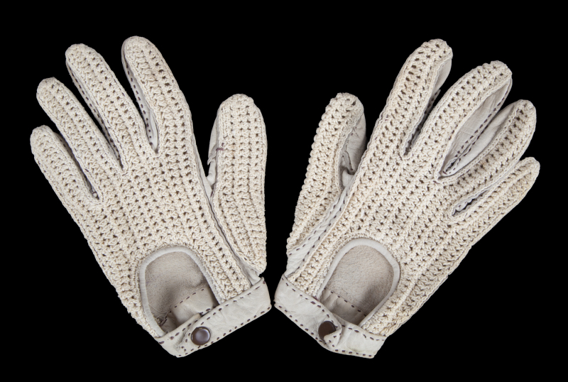DORIS DAY 'TEXTURED KNIT' LEATHER GLOVES FROM THE DORIS DAY SHOW