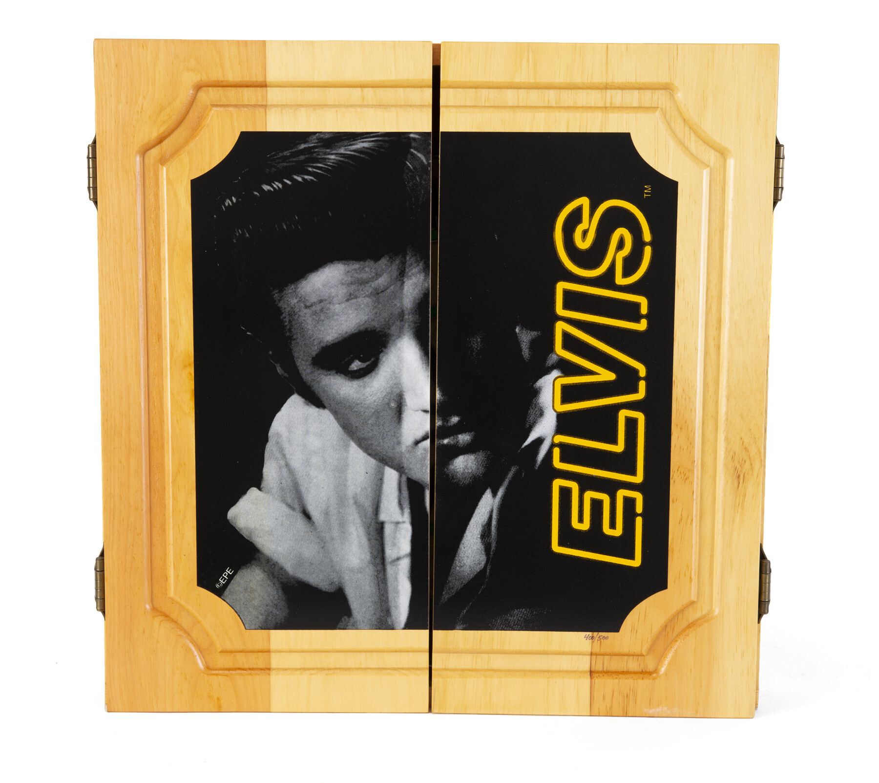 ELVIS PRESLEY NOVELTY DARTBOARD CABINET